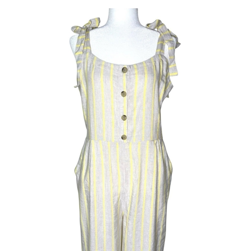 Loft Beach Linen Wide Leg Cropped Jumpsuit Beige
Yellow Boho Minimalist Sz L - Picture 2 of 16